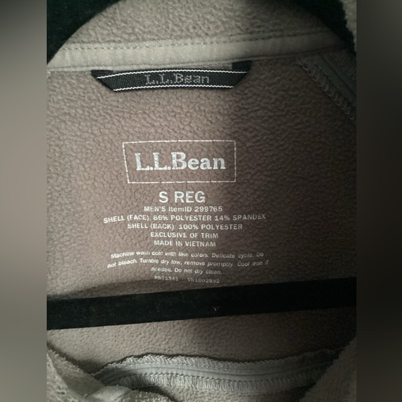 L.L. Bean Beige/Grey Full Zip Jacket - size S Reg - Picture 3 of 8